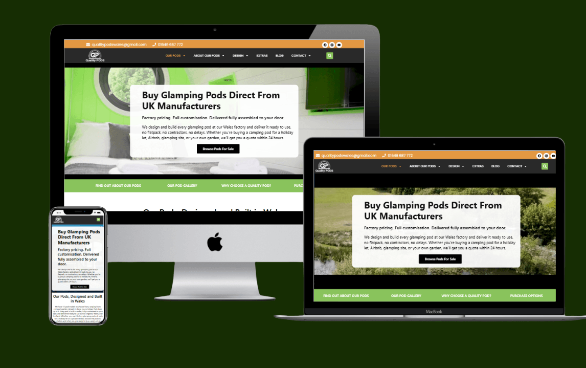Quality Pods Wales website