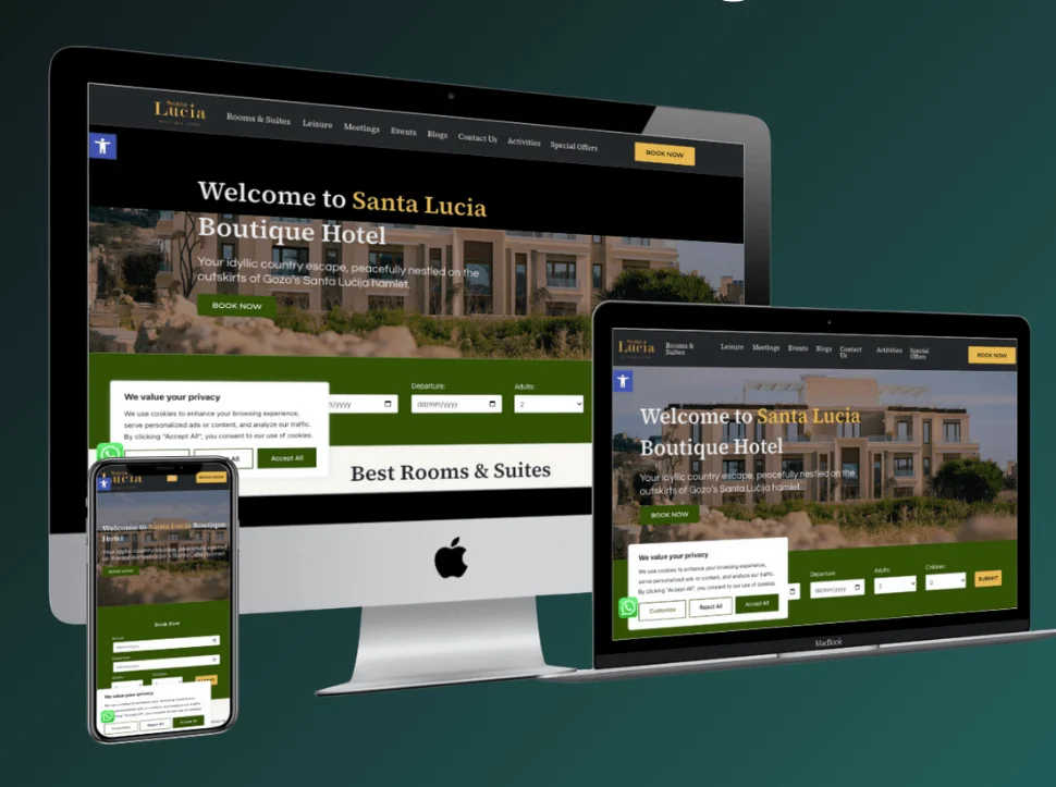 Santa Lucia Boutique Hotel website