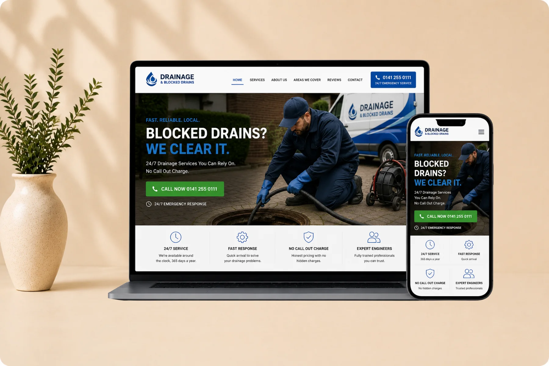 Drainage & Blocked Drains Company Website Design