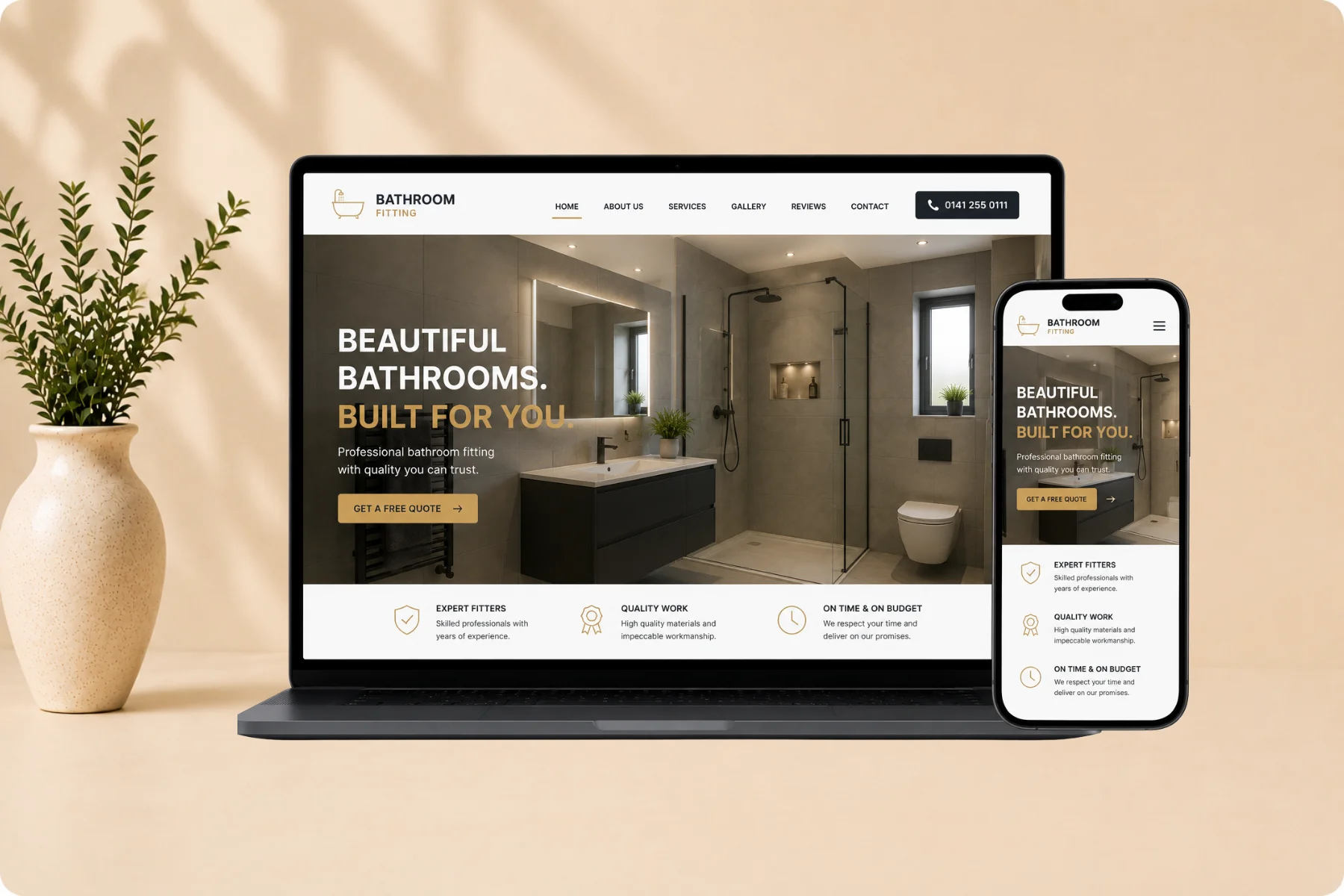 Bathroom Fitting Company Website Design