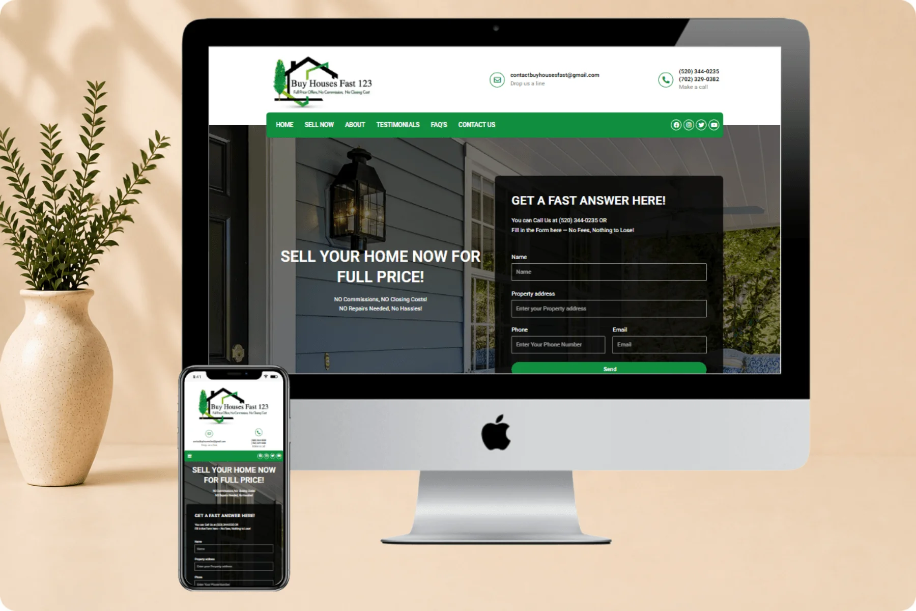 Cash Home Buyer Website Design