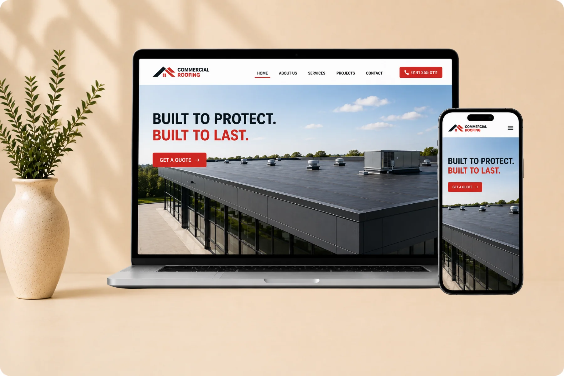 Commercial Roofing Website Design