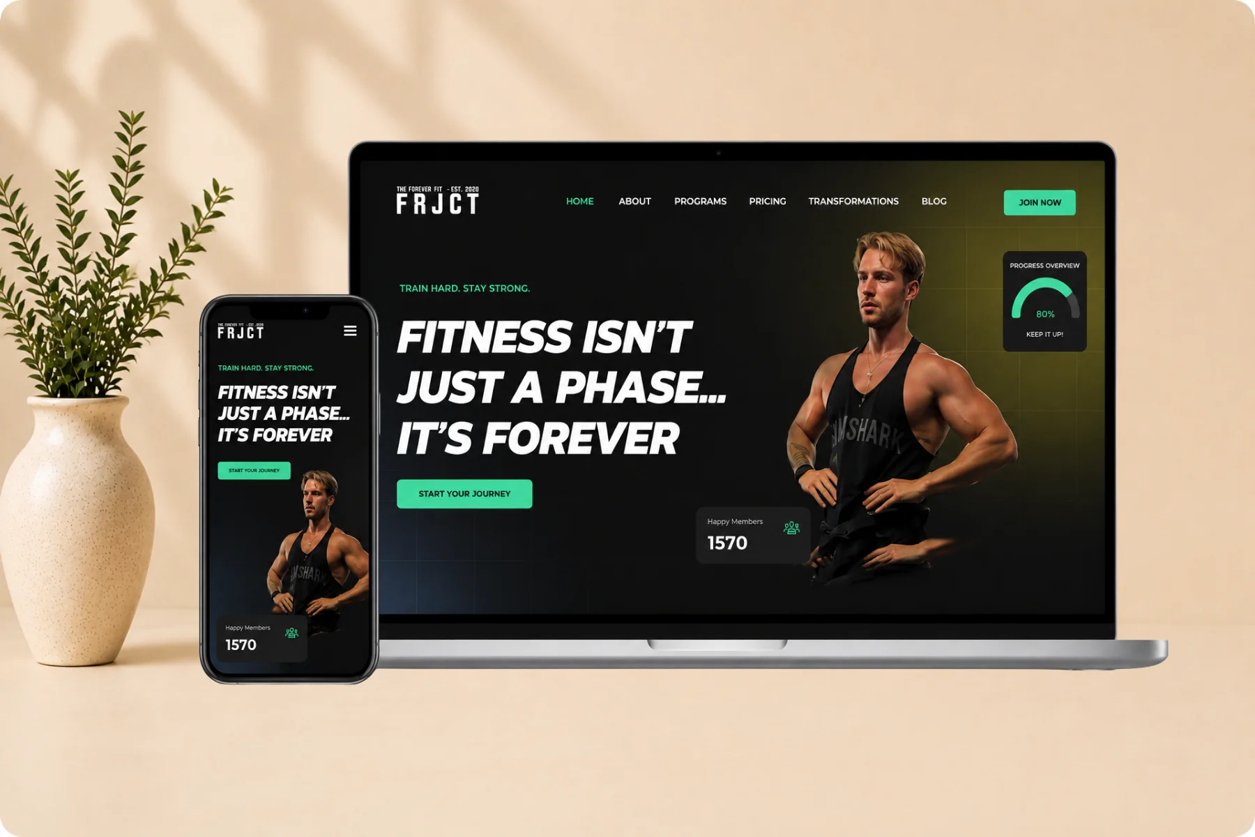 Fitness Coach, PT & Health Coach Website Design