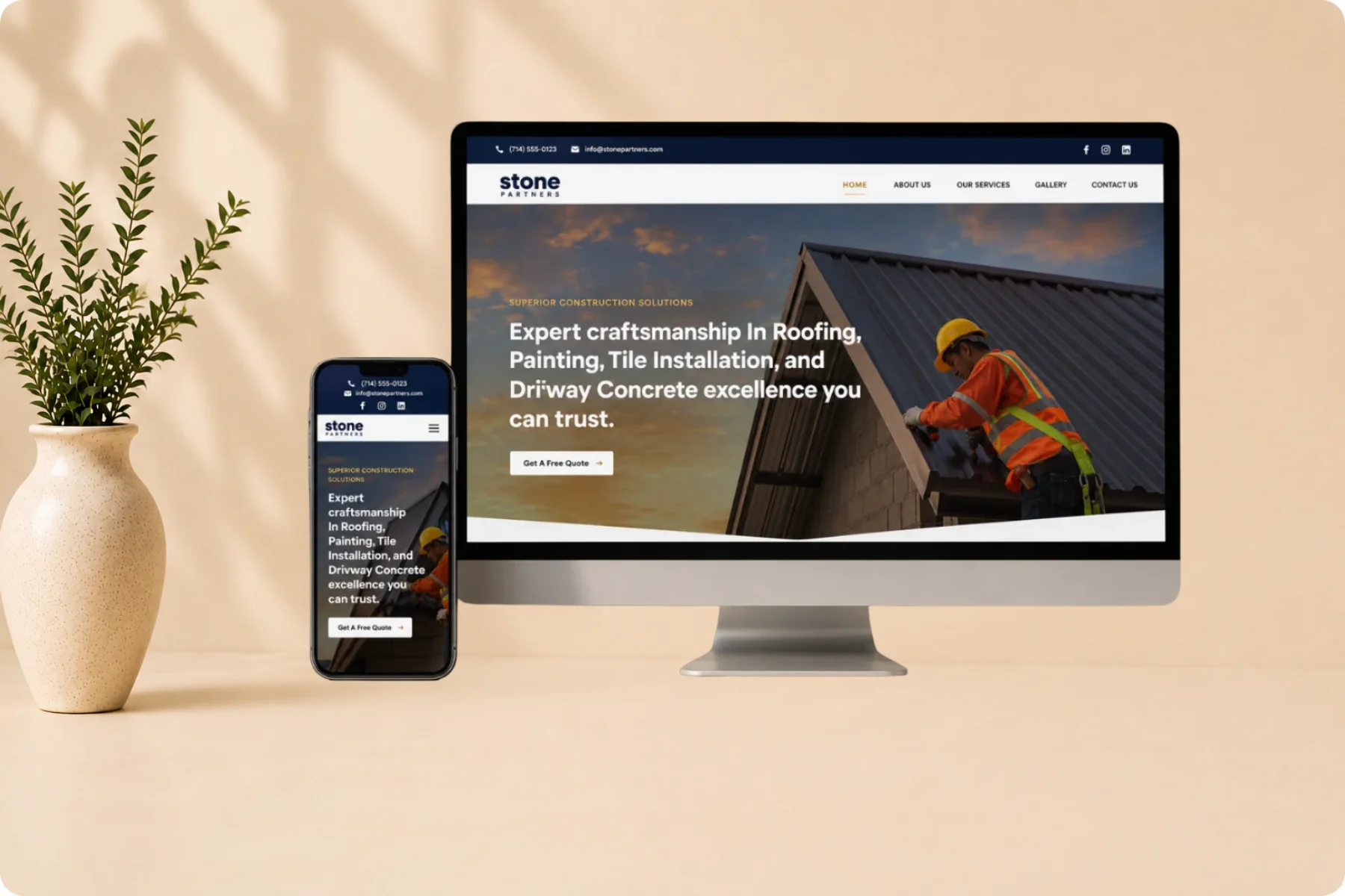 Flat Roof Specialist Website Design