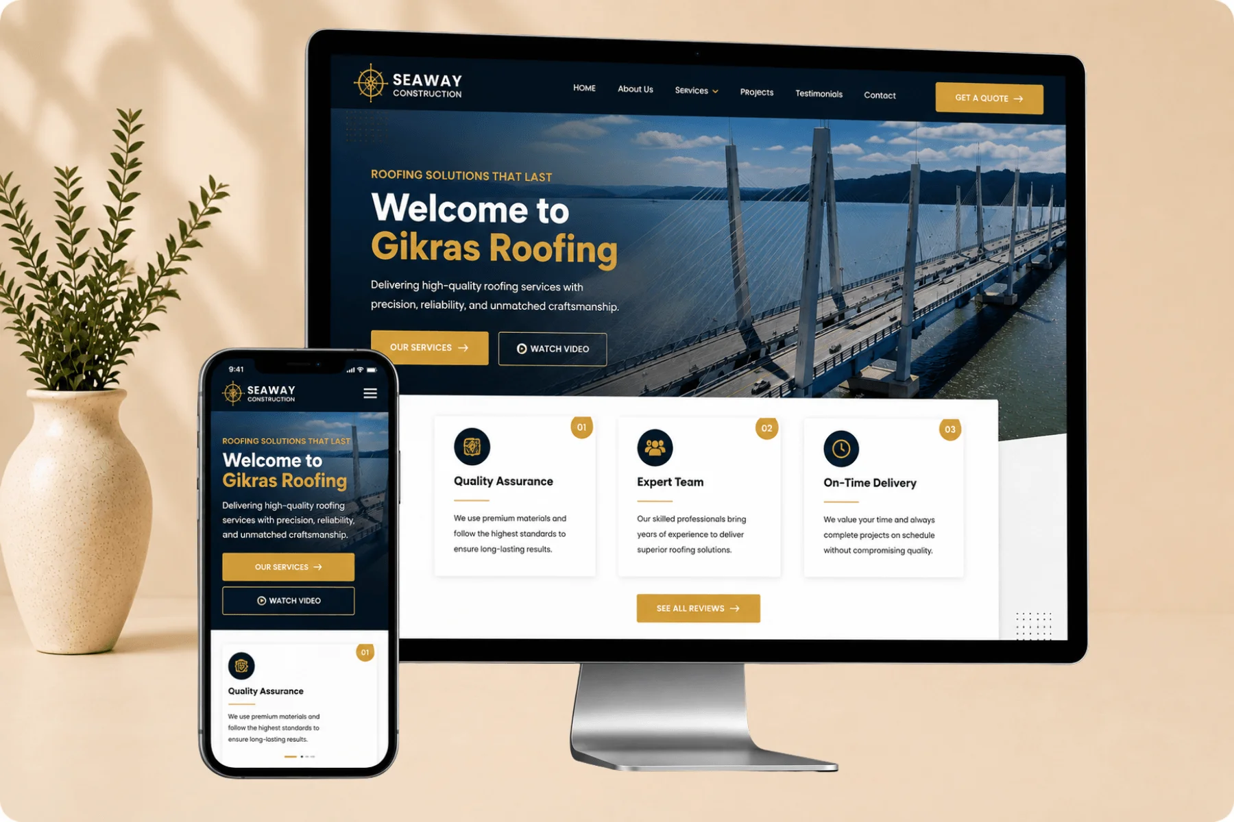 Roofing Contractor Website Design