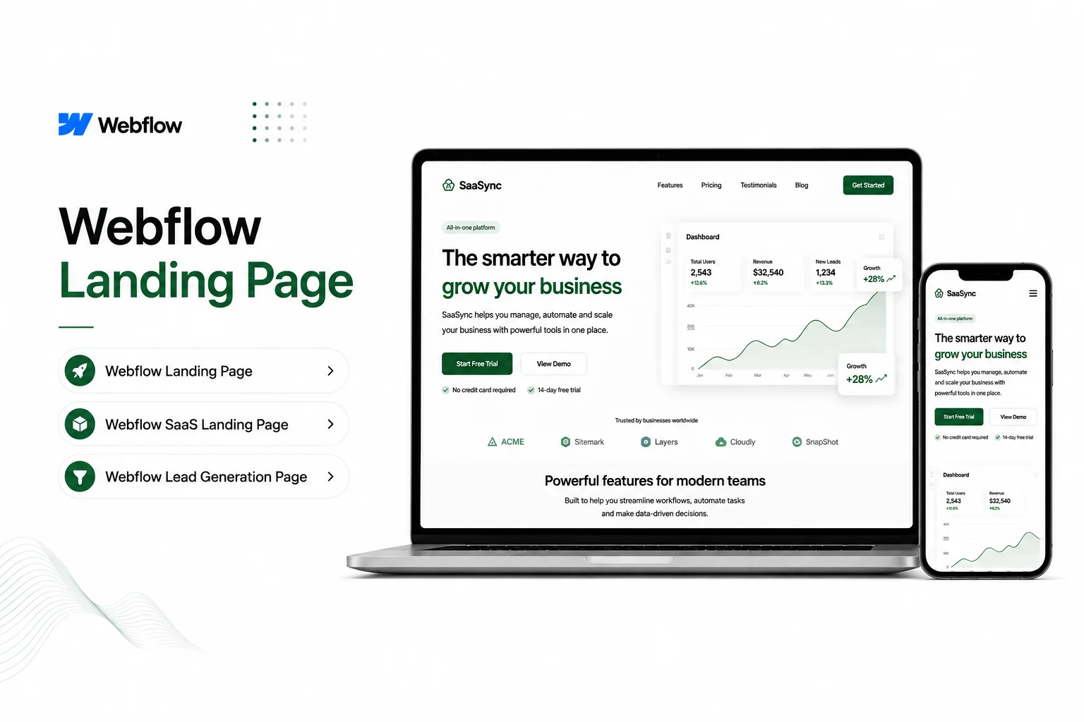 Webflow Landing Page