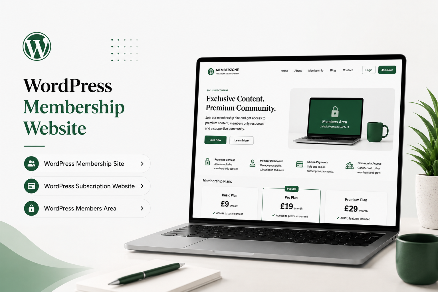 WordPress Membership Website