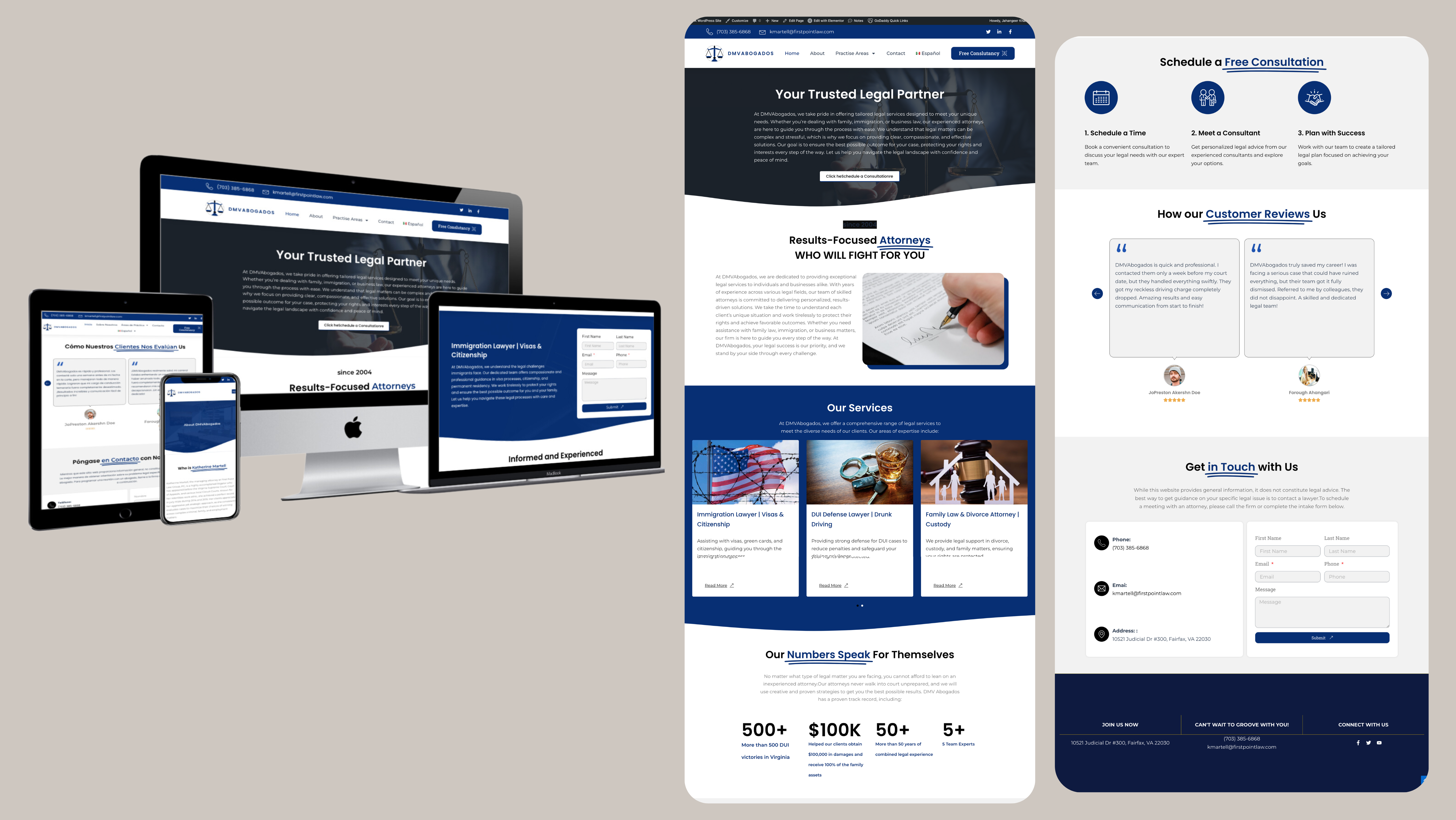 DMV Abogados website design