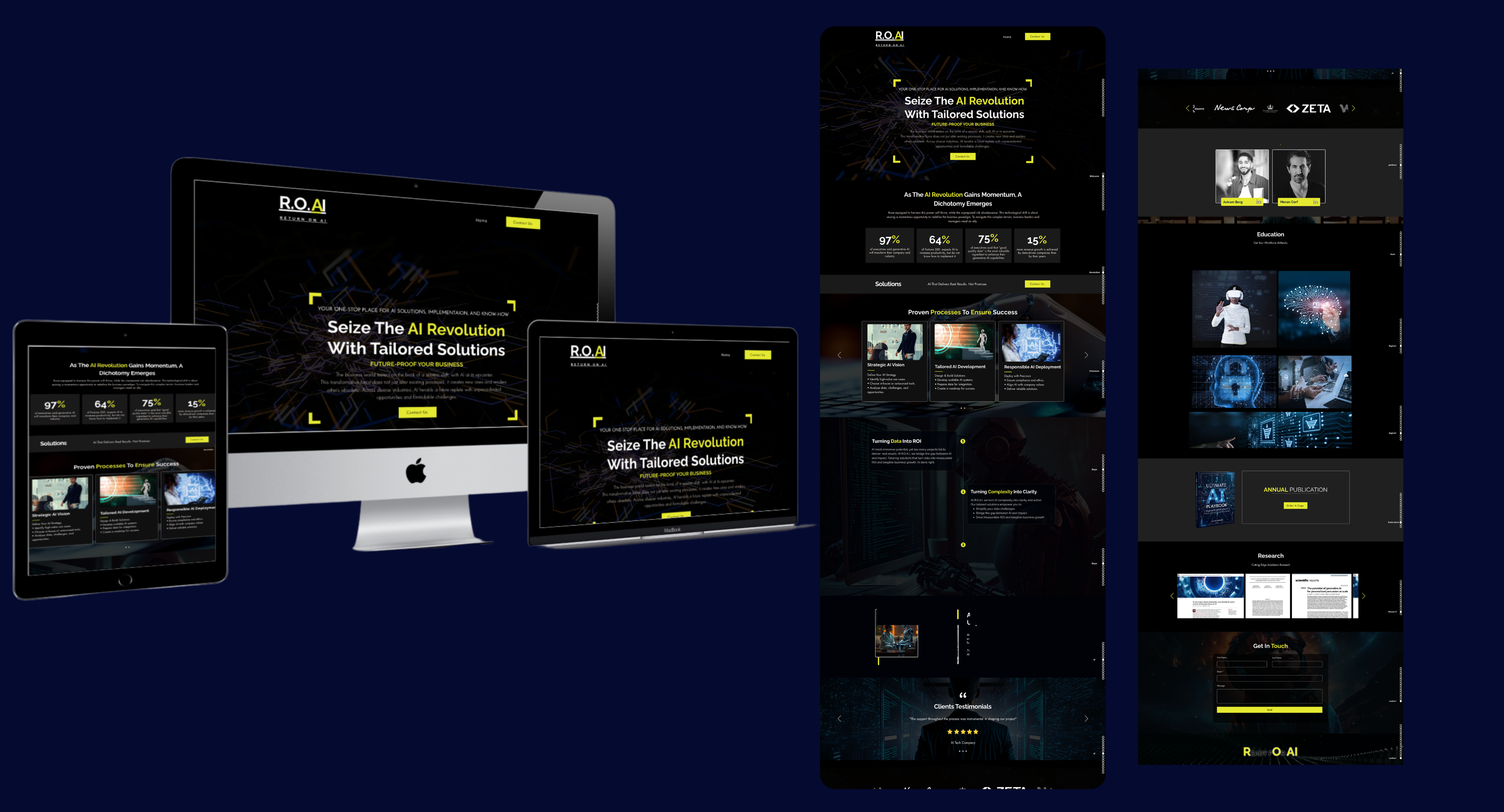 R.O.AI website design